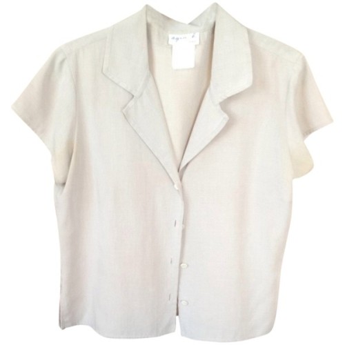 Pre-owned Agnes B. Khaki Top ❤ liked on Polyvore (see more shirt blouses)