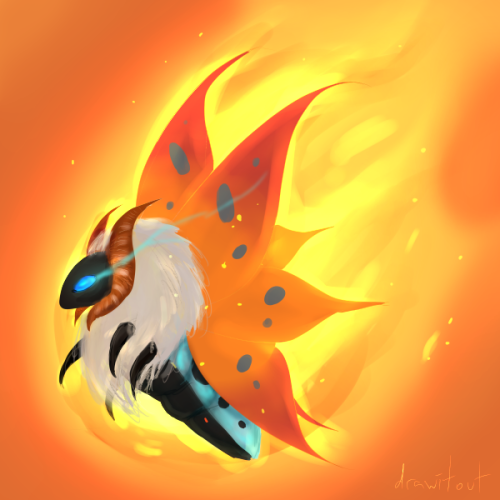My God Is The Sun by drawitoutPokeddexy day one!Volcarona is my bug type beb!