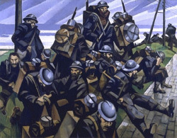 Christopher Richard Wynne Nevinson (1889 - 1946), French Troops Resting