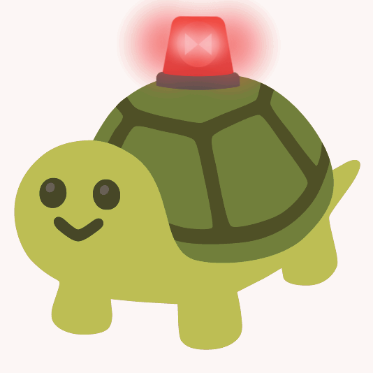 Daily Turtle Emojis — Day 296: 🐢 & 🚨 Ko-Fi | Patreon