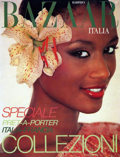 vintagewoc:Beverly Johnson on the cover of Harper’s Bazaar Italia (1980)