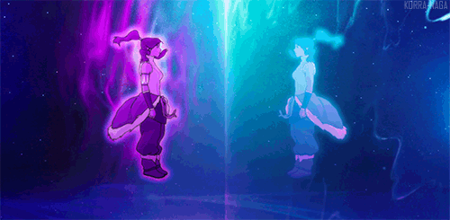 korra-naga:  BOOK 2 & BOOK 4  KORRA SEEING HERSELF  
