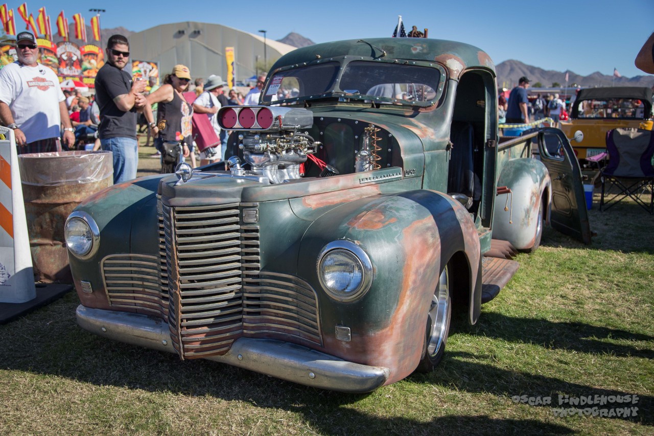 4-corner-idle:  1947 International Harvester pickup Vintage ratrod pickup? Check.