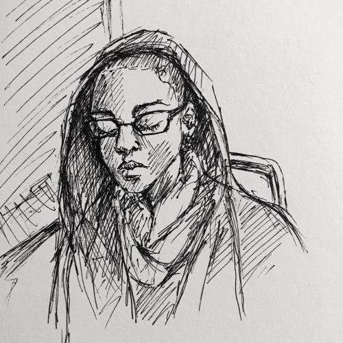 #Inktober Day 27: Riding SEPTA daily is draining&hellip; #inktober2016 #inkdrawing #dailycommute