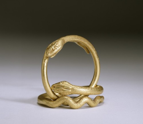 theancientwayoflife:~ Pair of Snake Bracelets. Date: A.D. 1st century Place of origin: Roman Empire 