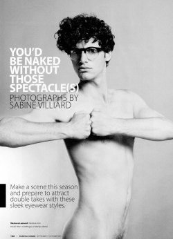 caratsforeveryonetosee: themunchkym:  mansexfashion:  Man+Sex=Fashion Enjoy on Facebook  Oh, man. They’re advertising their glasses for men the way anything ever is advertised for women. I’m not sure whether to be aroused, annoyed, or pleased.  Jesus