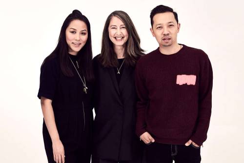 KENZO Creative Directors Carol Lim and Humberto Leon with H&amp;M’s Ann-Sofie Johansson &n