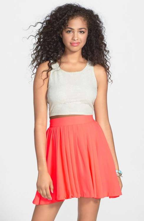 Pleat High Waist Skirt (Juniors)Heart it on Wantering and get an alert when it goes on sale.