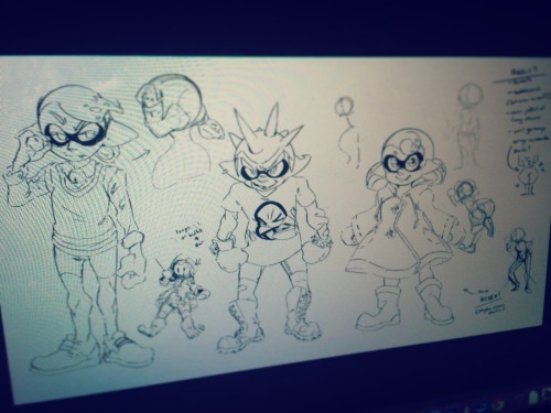 mini splatoon dump. Wips and old sketches view captions etc