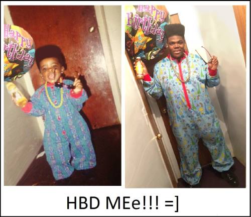 Every year in my birthday I re-create a childhood photo :) Todays my bday yall!!! #Natewhite 2/28/93