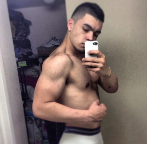 hothunksbubblebutts:  Follow HHBB for more and exclusive pics of this young hot thick beefy and big-booty’d Latin boy.