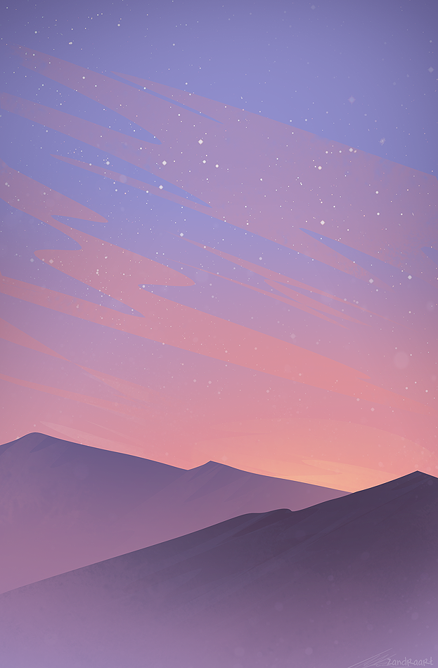 zandraart:  purple &amp; orange 
