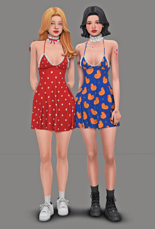 eunosims:slip dress & frill chokerslip dress  Download (Early Access) June 30frill choker 