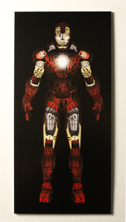 herochan:  Iron Man Typography Created by Josh Topp