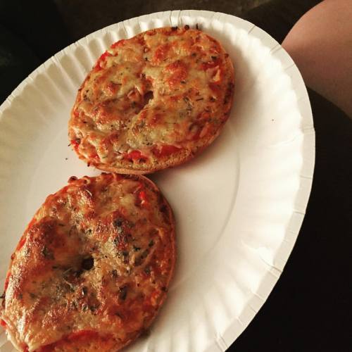 Home made bagel pizzas #chefsoftwitter #chefsofinstagram