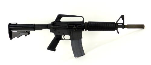 Colt M16 5.56mm caliber rifle. Colt M16A1 Model 603 lower with a Colt 10.3” upper and a registered X