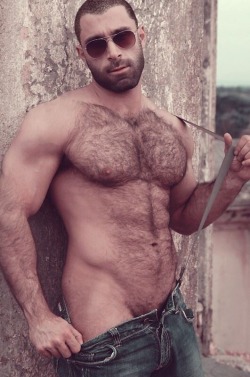 topshelfmen:  Alex just proving he goes commando  Alex is a favorite of mine - he&rsquo;s handsome, hairy and sexy