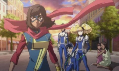 vstheworld: inhumansforever:  Ms. Marvel from the ‘Future Avengers’ anime.  no dubs or subtitles are