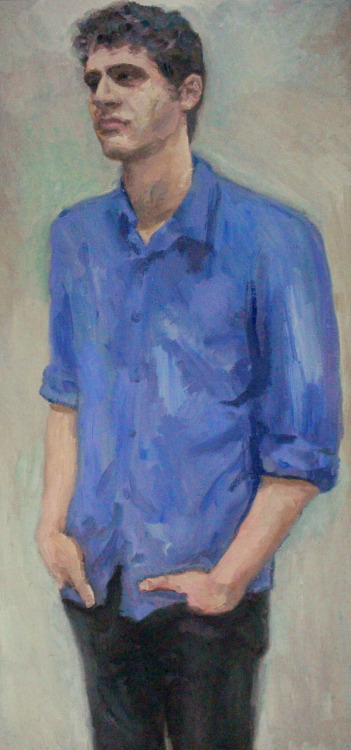 ydrorh: Eyal, 2019, Oil on canvas, 170x80 cm www.yisraeldrorhemed.com 