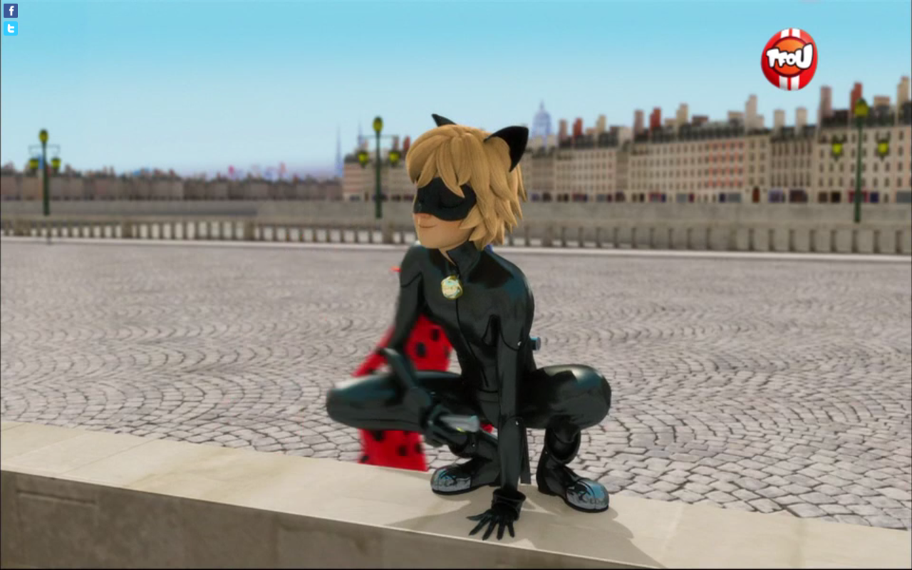 Miraculous Tomdupain Chat Noir Crouching In Ep 16 Feat