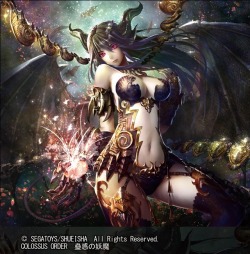terasuccubi: Mystics of Rapture by 百瀬寿/日曜　西　く　09a As found at: http://www.pixiv.net/member_illust.php?mode=medium&amp;illust_id=51321275 Amazing succubus art… Game character prolly? 
