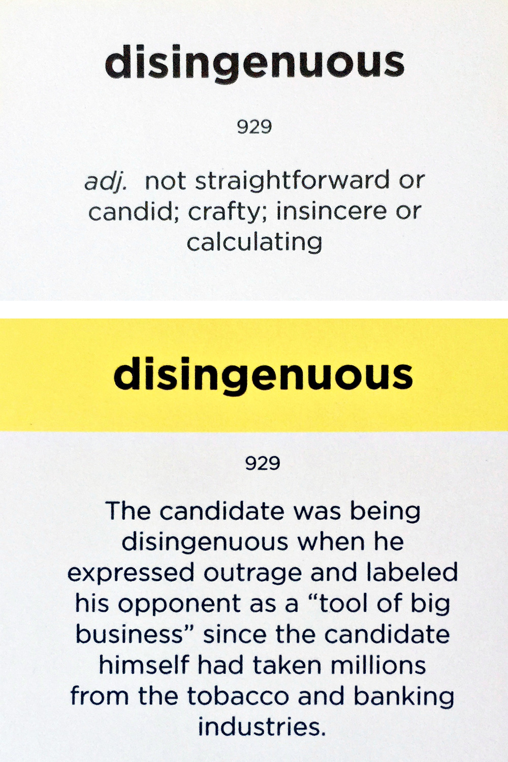 Word for the day 🌸Disingenuous🌸 Follow @vocabularyaptitude Save