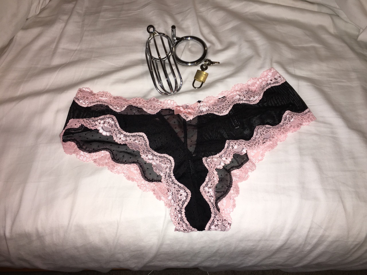 mistresswithsissy:Came out of the shower and mistress has this laid out for me, to