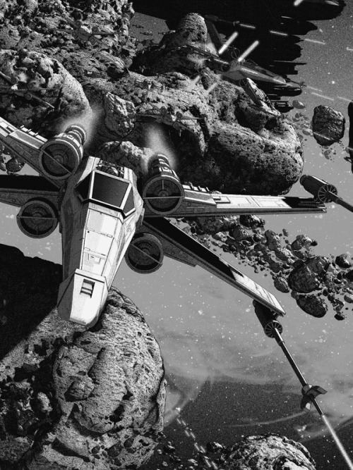jedavu:  X-Wing Vs. TIE-Fighter screen prints by Chris Skinner