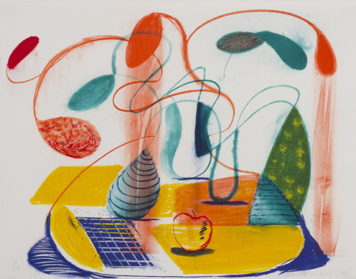 jimlovesart:David Hockney - Table Flowers, 1991. 