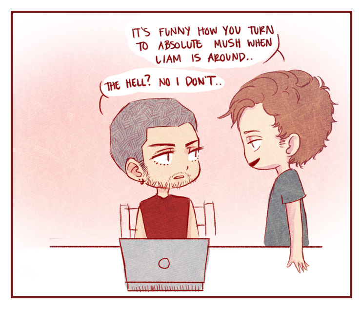 jaesama:  liam:☺💕zayn: 💕😳🙈💕louis: 😏  Awwww