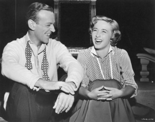 freddie-my-love: Fred Astaire and Jane Powell on the set of Royal Wedding, 1951