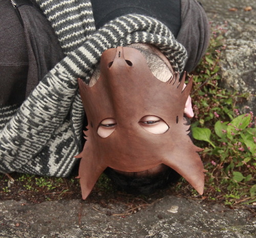 Wolf Mask, This One Dyed With A Gray-brown Mix. 