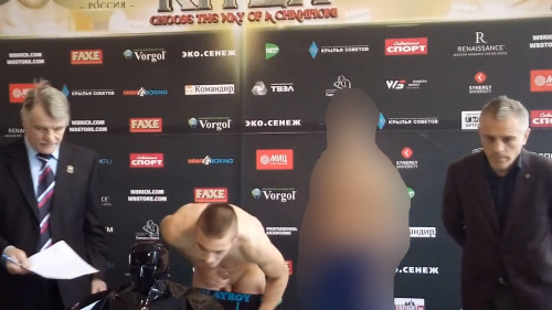 funnyboy86:  Czech Kickboxer Tadeas Ruzicka lets it ALL Hang Out in Weigh-In 