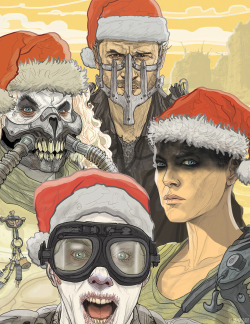 landomcquade:  MAD MAX: FURY ROAD Xmas cards now available!  Inside reads “Oh, What A Holiday, What A Lovely Holiday!” Doof Warrior on the left. Cards are 4.25&quot; x 5.5&quot; clay coated 12 pt premium card stock.  Available thru my shop, individually,