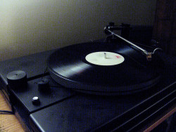 Super awesome audiophile turntable http://www.flickr.com/photos/tedmills/3192239365/