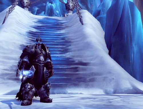 kaliri:  Remember when you were leveling through Northrend and Arthas would show up every 15 minutes to do this pose and monologue at you about servitude. And then he would just fuck off back to his Evil Ice Castle like the goddamn 90s cartoon villain