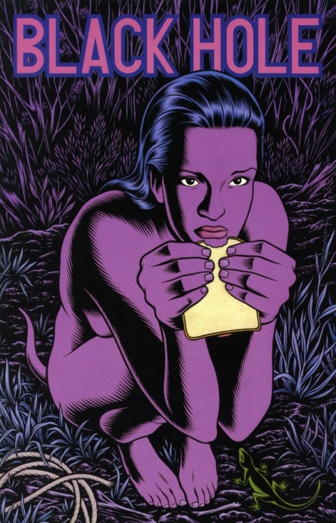 Black Hole, first published in 1995 by Charles Burns. Cover of the Fourth issue. 