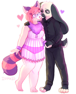 ivyart:  commission for @sugarmalk! ★ Commission Info ★  This is my character Bon-Bon, and my love Nocte’s sona &lt;3 It was a Christmas gift for Nocte and I’m really glad I chose to commission ivyart.