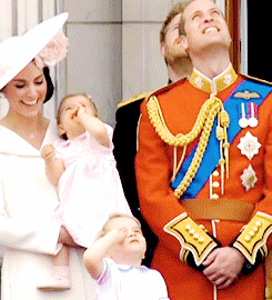 katemiddletons:The Cambridges in the balcony of Buckingham Palace as they celebrate Trooping the Col