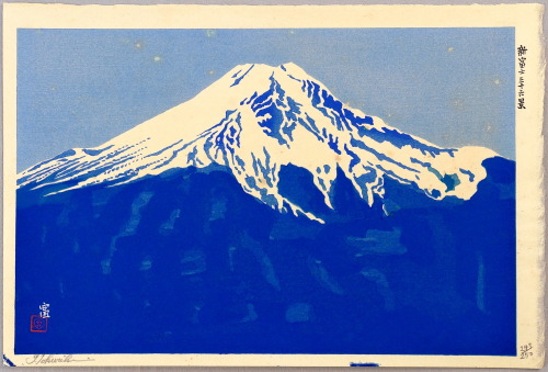 vjeranski:Tokuriki Tomikichiro Blue Mt. Fuji - New Thirty-six Views of Mt. FujiCherry Blossoms at Mt