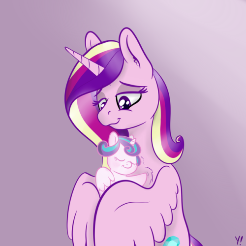 yakoshi-draws-ponies: A brief moment of peace for mommy Cadance. Request done for tonight’s Hurrican