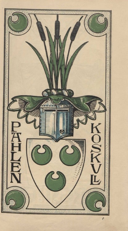 Medieval booksnbuildings:From a book on Baltic German heraldry (1902) (Estonian National Library