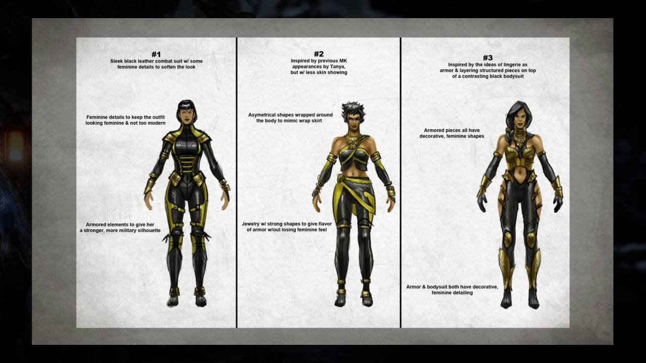 greatkunglao:  Female NPC characters concept arts from Krypt of Mortal Kombat X.