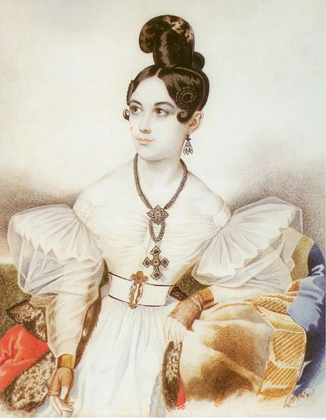 Portrait of A.M. Vielgorskaya by Karl Gampeln, 1830s