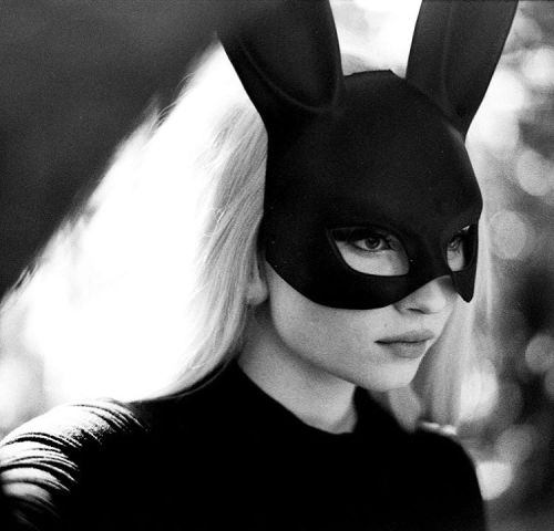 Black Bunny, Model @hannahlevant #themaskedones #blackandwhiteisworththefight #bunnyears #fineart #i