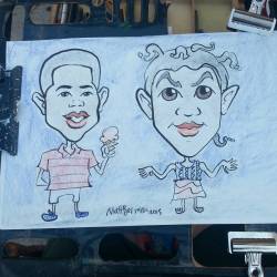 #Caricatures  (at Dairy Delight Ice Cream)