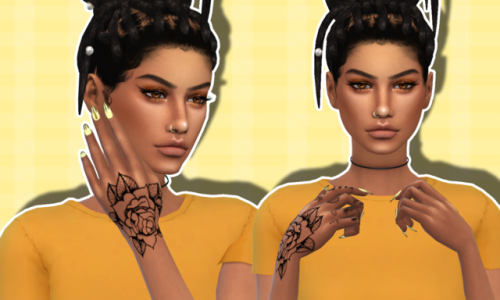 hieizzysims: Simple Roses Hand TattooA nice request as I love hand tattoos!6 SwatchesCustom thumbnai