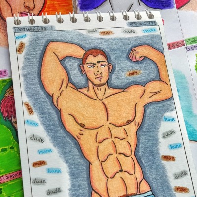 kulkov99vg:The first doodle in my third sketchbook. adult photos