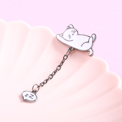 keendazebeard:Lovely Sleeping Animals Penguin Pig Cartoon Metal Backpack Brooch PinsCheck out HEREMo