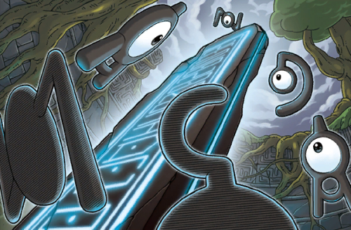 illus. Akira Komayama “Unown” from Ancient Origins